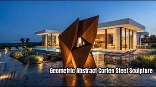 The Monolith — Geometric Abstract Steel Sculpture
