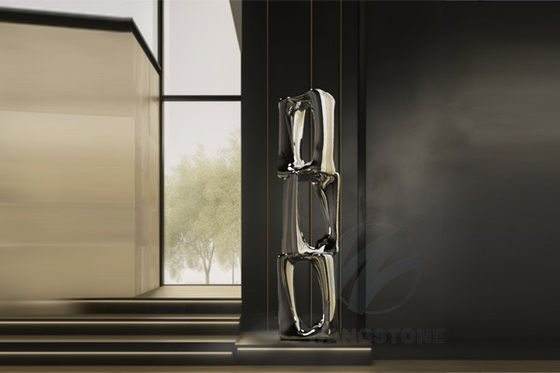 Καλή τιμή. Σύγχρονη τέχνη Αφηρημένο από ανοξείδωτο χάλυβα Εξωτερικό μεταλλικό γλυπτό Καθρέφτης γυαλισμένο σε απευθείας σύνδεση