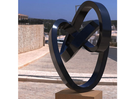 Καλή τιμή. Τυποποιημένη ζωγραφισμένη μεταλλική τέχνη από ανοξείδωτο χάλυβα Αφηρημένο στρεβλωμένο γλυπτό για εξωτερικούς χώρους σε απευθείας σύνδεση