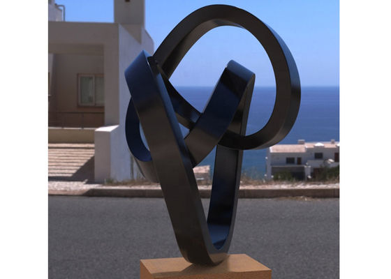 Καλή τιμή. Τυποποιημένη ζωγραφισμένη μεταλλική τέχνη από ανοξείδωτο χάλυβα Αφηρημένο στρεβλωμένο γλυπτό για εξωτερικούς χώρους σε απευθείας σύνδεση