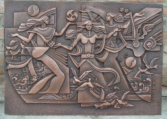 Καλή τιμή. Η κλασσική επιφάνεια ρίψης ανακούφισης χαλκού τέχνης τοίχων ύφους τελειώνει αντιδιαβρωτικό σε απευθείας σύνδεση