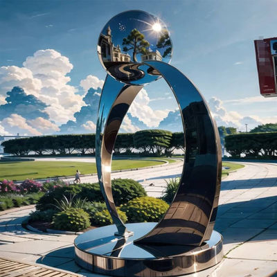 Καλή τιμή. Μεγάλος υπαίθριος κήπος Αποτυπωμένη τέχνη Μεταλλικός καθρέφτης Λεπτοποιημένο γλυπτό από ανοξείδωτο χάλυβα Ξενοδοχεία Εξωτερικές μεταλλικές βιοτεχνίες σε απευθείας σύνδεση