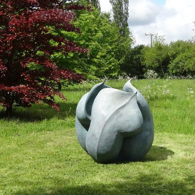 Καλή τιμή. Κλασικό διακοσμητικό μεγάλο κήπο μέταλλο χάλκινο τοπίο γλυπτό άνθος μπουμπούκι σε απευθείας σύνδεση