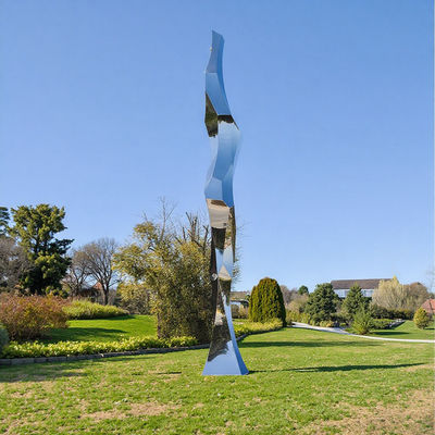 Καλή τιμή. Προσαρμοσμένη γυαλιστερή σύγχρονη τέχνη γεωμετρικός κήπος εξωτερική γλυπτική από ανοξείδωτο χάλυβα σε απευθείας σύνδεση