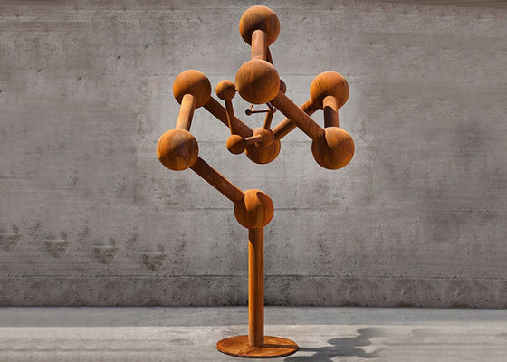 Καλή τιμή. Όμορφο δημόσιο γλυπτό χάλυβα Corten, γεωμετρική οξυδωμένη τέχνη κήπων χάλυβα σε απευθείας σύνδεση