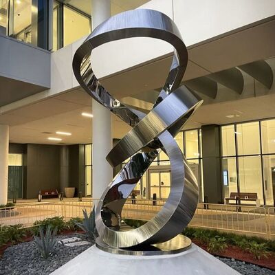 Καλή τιμή. Ribbon Custom Landscape Modern Stainless Steel Statue Metal Sculpture for Home Decor Artwork σε απευθείας σύνδεση