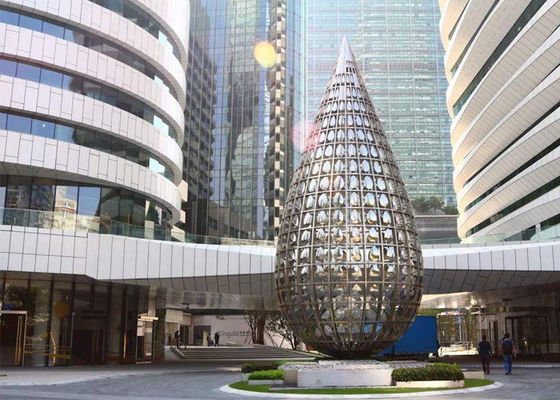 Καλή τιμή. Γυαλισμένο ανοξείδωτο που χτίζει το μεγάλο υπαίθριο γλυπτό εισόδων γλυπτών μετάλλων σε απευθείας σύνδεση