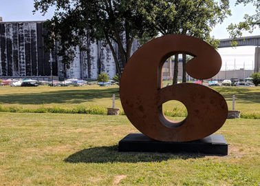 Καλή τιμή. Το διακοσμητικό γλυπτό κήπων χάλυβα Corten γλυπτών αριθμού μετάλλων σκουριασμένο τελειώνει σε απευθείας σύνδεση