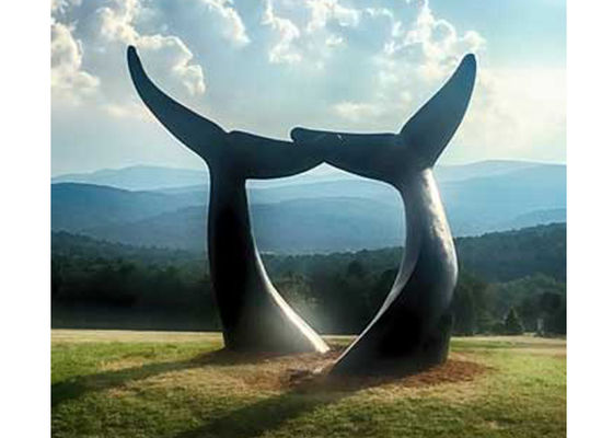 Καλή τιμή. γλυπτό φαλαινών χαλκού σφυρηλατημένων κομματιών ύψους 250cm για υπαίθριο σε απευθείας σύνδεση