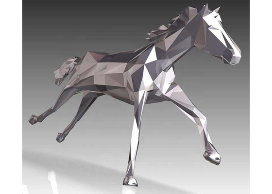 Plaza Or Garden Decoration από ανοξείδωτο ατσάλι Horse Sculpture Matt Finished 180cm