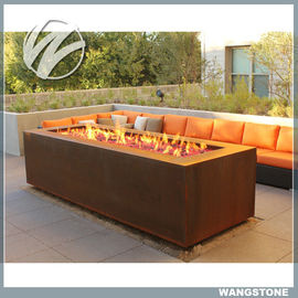 Καλή τιμή. Πολυλειτουργικό Corten Steel Fire Pit Rectangle Metal Garden Fire Pit Metal Sculpture σε απευθείας σύνδεση