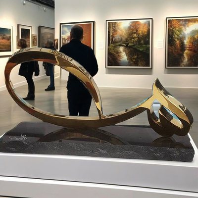 Σύγχρονο ανοξείδωτο χάλυβα Αραβική καλλιγραφία Γλυπτική Εσωτερική τέχνη Διακόσμηση Μεταλλική τέχνη