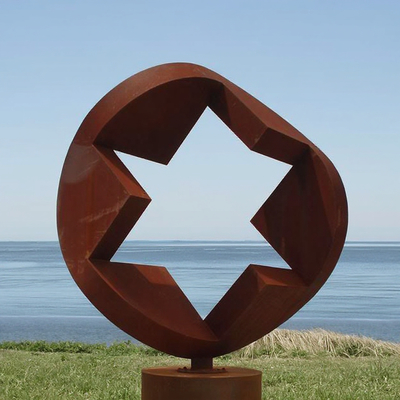 Καλή τιμή. Custom Outdoor Weathering Steel Geometric Star Sculpture by Professional Sculpture Manufacturer σε απευθείας σύνδεση