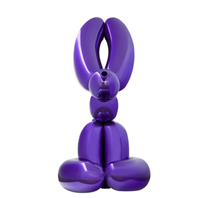 Καλή τιμή. Custom Commercial Sculpture Purple Balloon Bunny Fiberglass Sculpture σε απευθείας σύνδεση