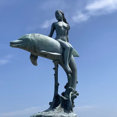 Καλή τιμή. Υπαίθρια Διακόσμηση Τέχνης από Μέταλλο Χάλκινη Χάλκινη Γοργόνα Ζωής Μέγεθος Γλυπτό Άγαλμα σε απευθείας σύνδεση