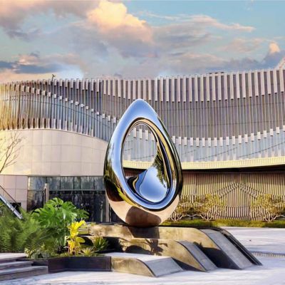 Καλή τιμή. Outdoor Decoration Mirror Polished Stainless Steel Teardrop Sculpture σε απευθείας σύνδεση