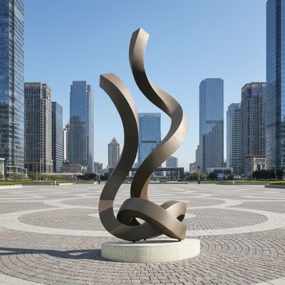 Μια χειροποίητη κορδέλα από ανοξείδωτο χάλυβα, που αποτυπώνει την κίνηση σε μέταλλο