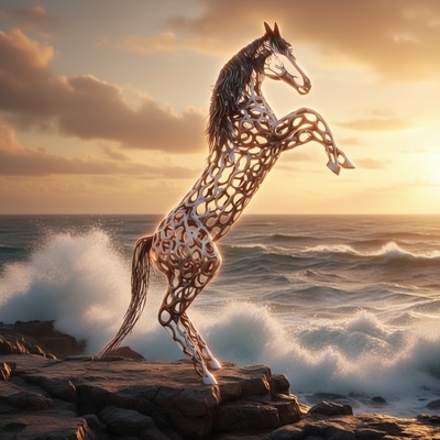 Custom Abstract Metal Horse Sculpture for Garden – Outdoor Stainless Steel Art Statue