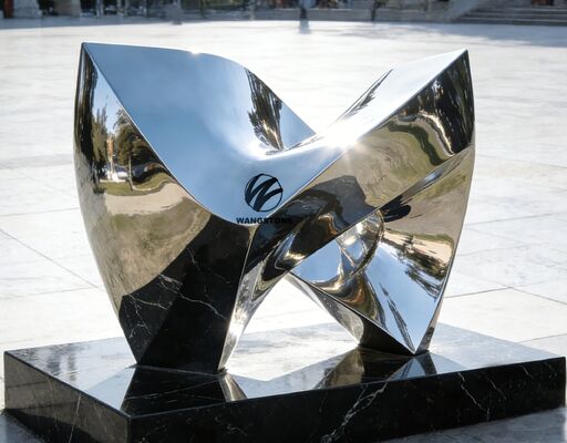 Καλή τιμή. Σύγχρονη τέχνη Αποκλειστική διακοσμητική μεταλλική γλυπτική από ανοξείδωτο χάλυβα σε απευθείας σύνδεση