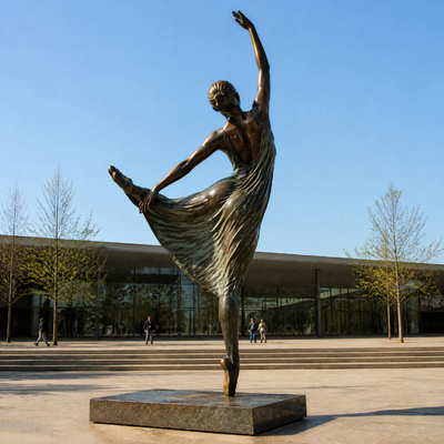 Καλή τιμή. Επεξεργασμένη μεταλλική τέχνη διακόσμηση χάλκινο χαλκό γλυπτό αγάλμα τοπίο μπαλαρίνα γλυπτό Διαδικτυακά