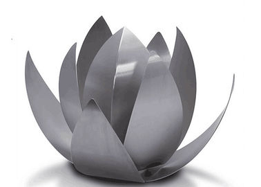 Καλή τιμή. Σύγχρονο ανοξείδωτο γλυπτών Lotus διακοσμήσεων με την τέχνη αμμόστρωσης σε απευθείας σύνδεση