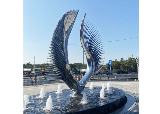 Καλή τιμή. Σύγχρονη υπαίθρια διακόσμηση 316 πηγή νερού φτερών ανοξείδωτου σε απευθείας σύνδεση
